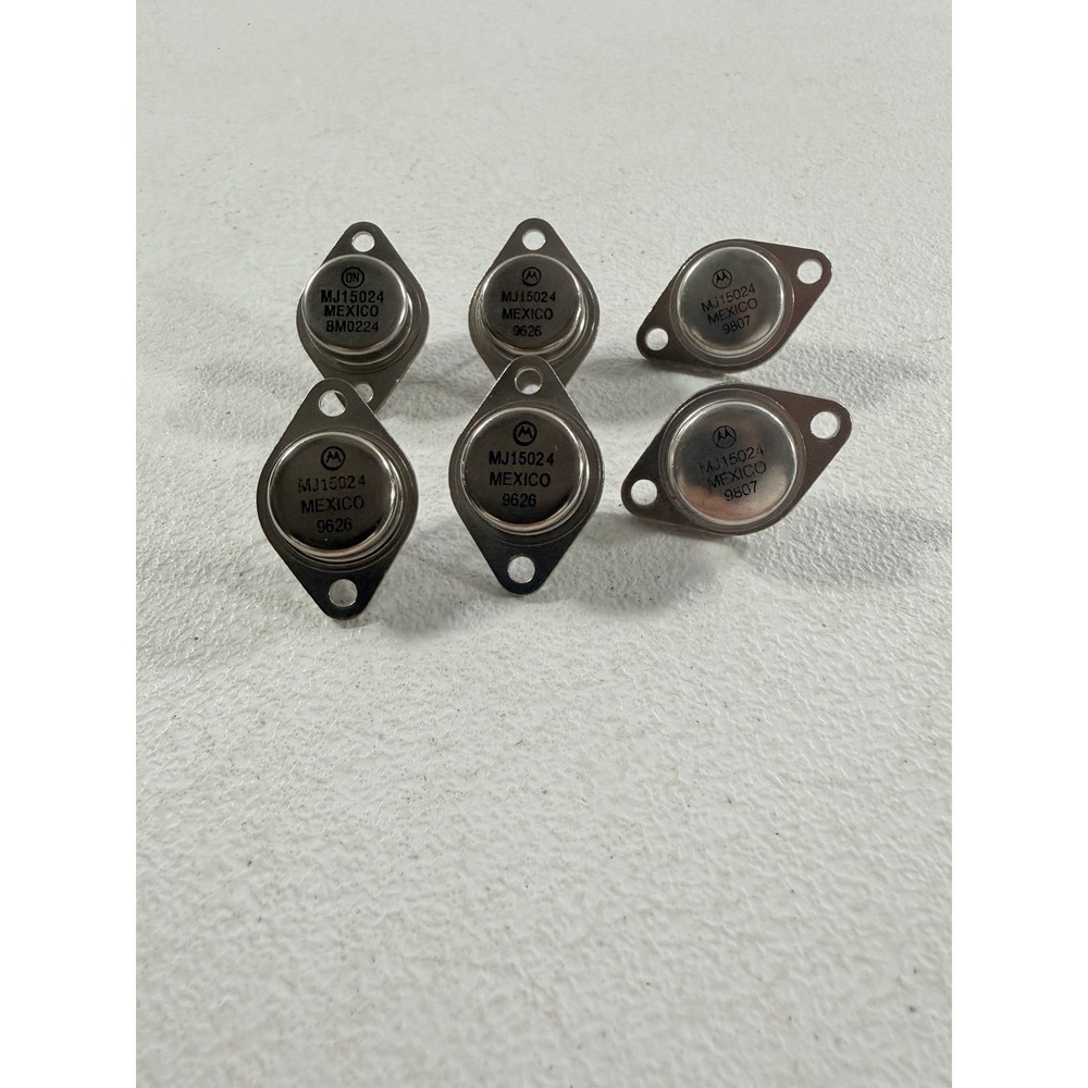 Lot Of 6 Motorola MJ15024 Silicon Power Transistor 16A‎ TO-3